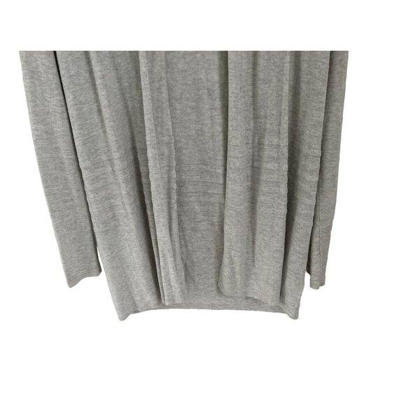 THEORY Cardigan Silk Blend Heather Gray Open Front Knitted Size Med - Picture 3 of 10